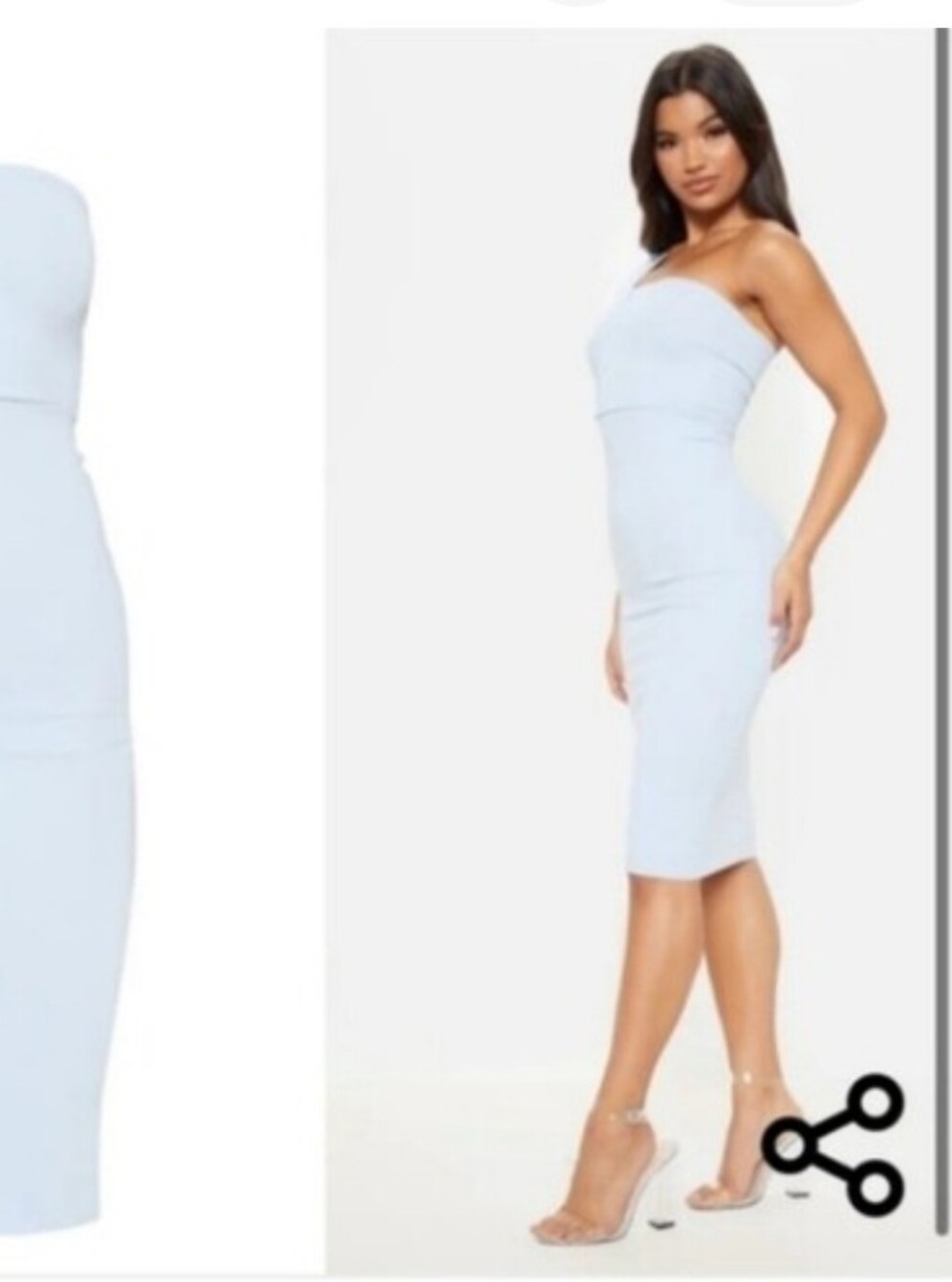 Cocktail Dress Bodycon Baby Blue NWOT